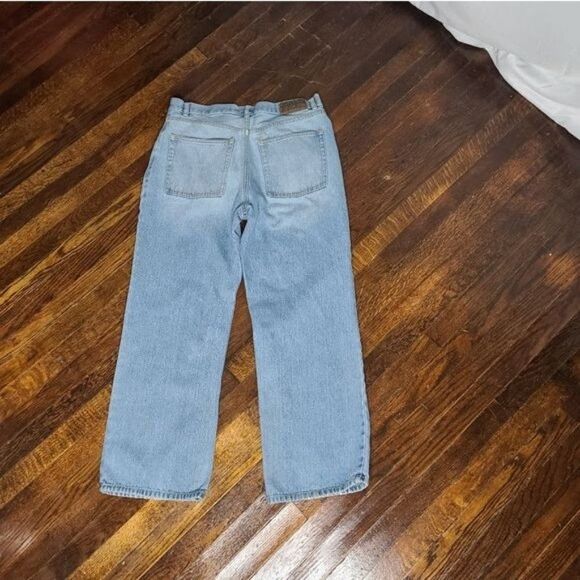 Vintage 90s High Rise Light Wash Straight Leg Jeans Unisex - Picture 12 of 13